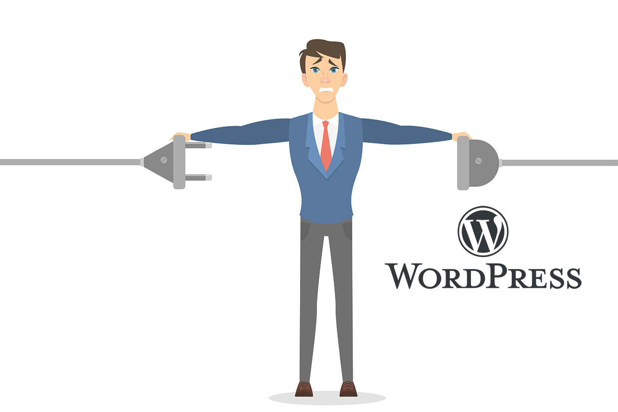 Ilustracja  wyłączanie awaryjne wtyczki WordPress